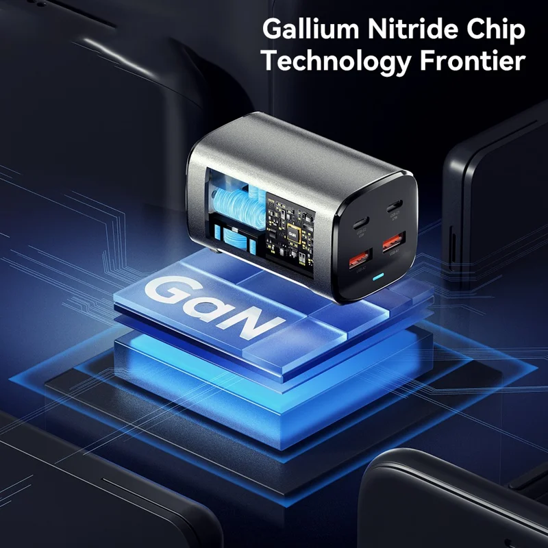 ESSAGER 67W GaN Power Adapter 2 USB + 2 Type-C Portable Desktop Charger - US Plug