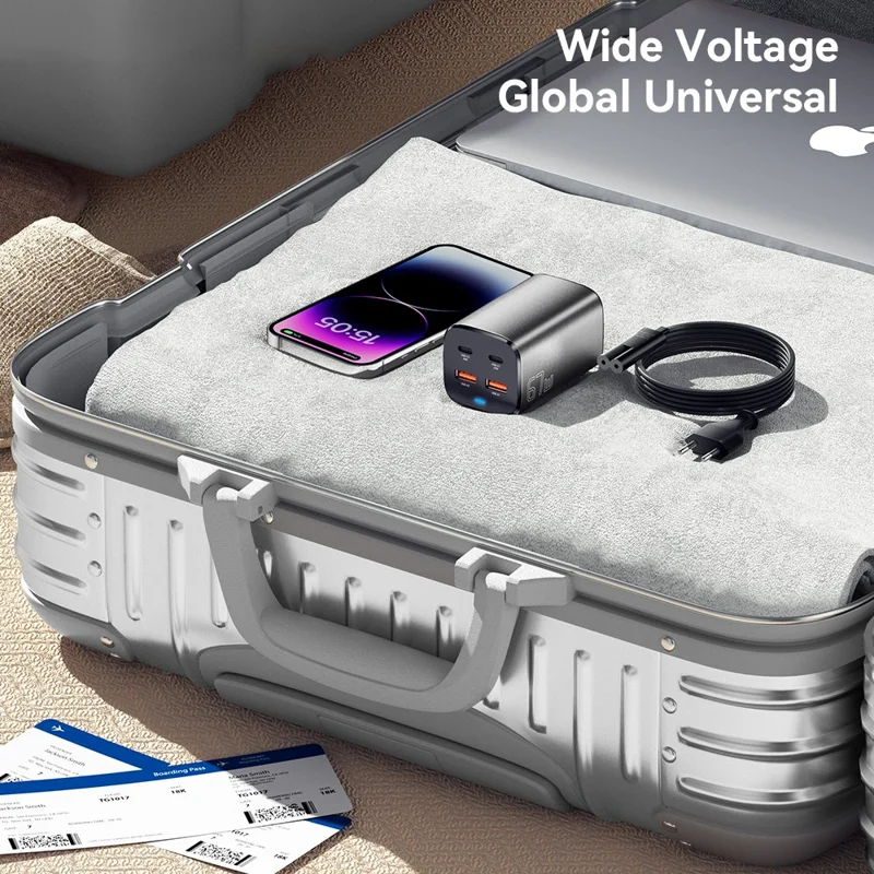 ESSAGER 67W GaN Power Adapter 2 USB + 2 Type-C Portable Desktop Charger - US Plug