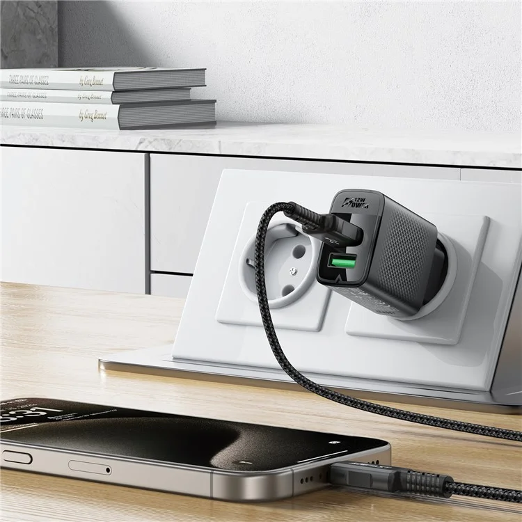 ACEFAST A86 12W Wall Charger Dual USB Charging Plug Cube Power Adapter (EU Plug)