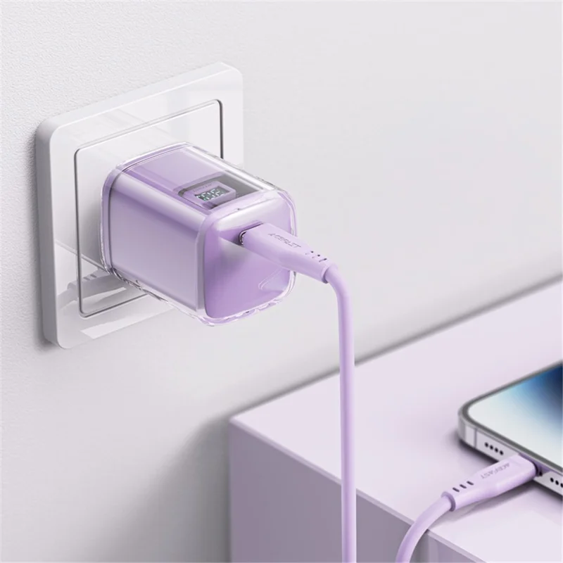 ACEFAST A54 GaN Power Adapter PD 30W USB-C Wall Charger Block, CN Plug - Purple
