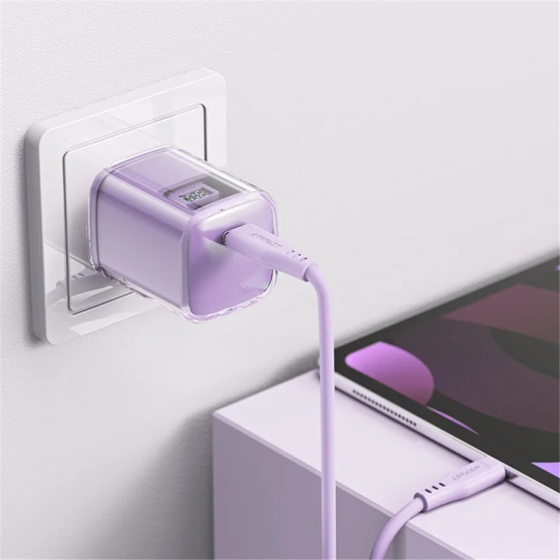 ACEFAST A54 GaN Power Adapter PD 30W USB-C Wall Charger Block, CN Plug - Purple