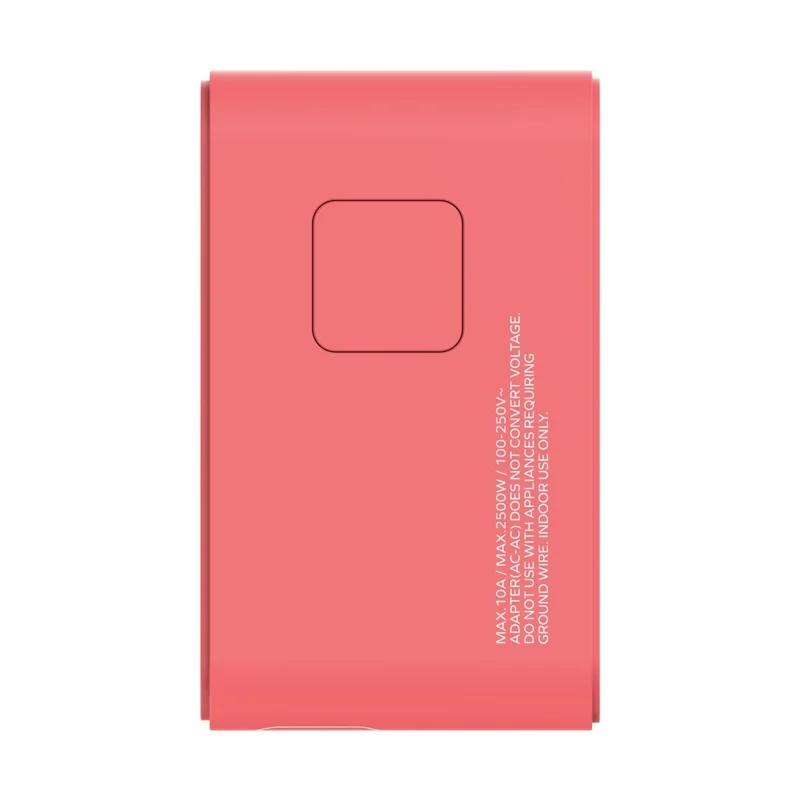 MOMAX UA18 1-World+ Adattatore da viaggio GaN con cavo retrattile Type-C da 70W - Rosa 