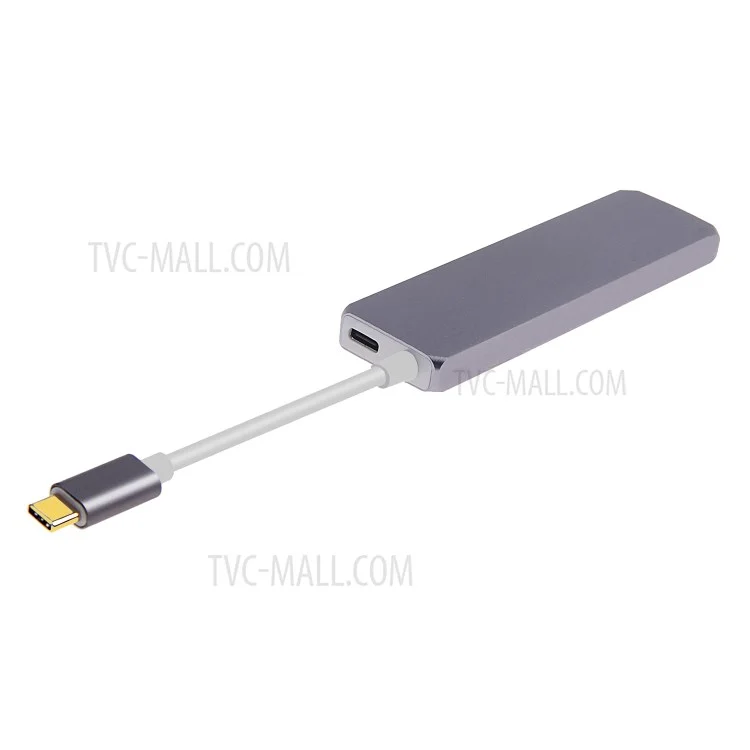 Tipo-C A USB3.0x3 + USB3.1 (PD) + SD + Micro SD Converter Adapter