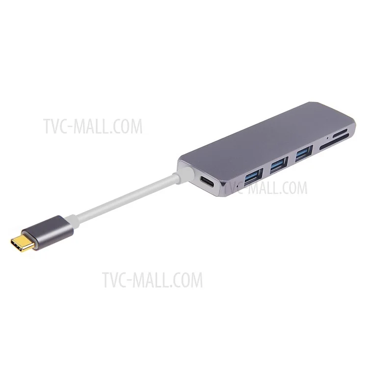 Tipo-C A USB3.0x3 + USB3.1 (PD) + Adaptador De Convertidor SD + Micro SD