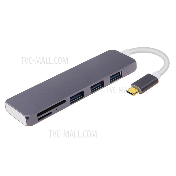 Tipo-C A USB3.0x3 + USB3.1 (PD) + Adaptador De Convertidor SD + Micro SD