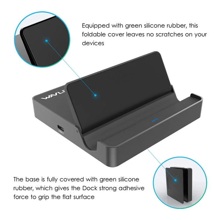 WAVLINK UHP3D01G 4K HD Docking Station Gigabit Ethernet USB 3.0 Multi-function Hub - EU Plug