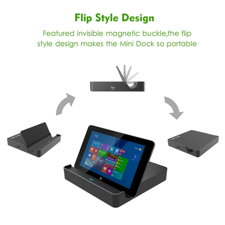 WAVLINK UHP3D01G 4K HD Docking Station Gigabit Ethernet USB 3.0 Multi-function Hub - EU Plug