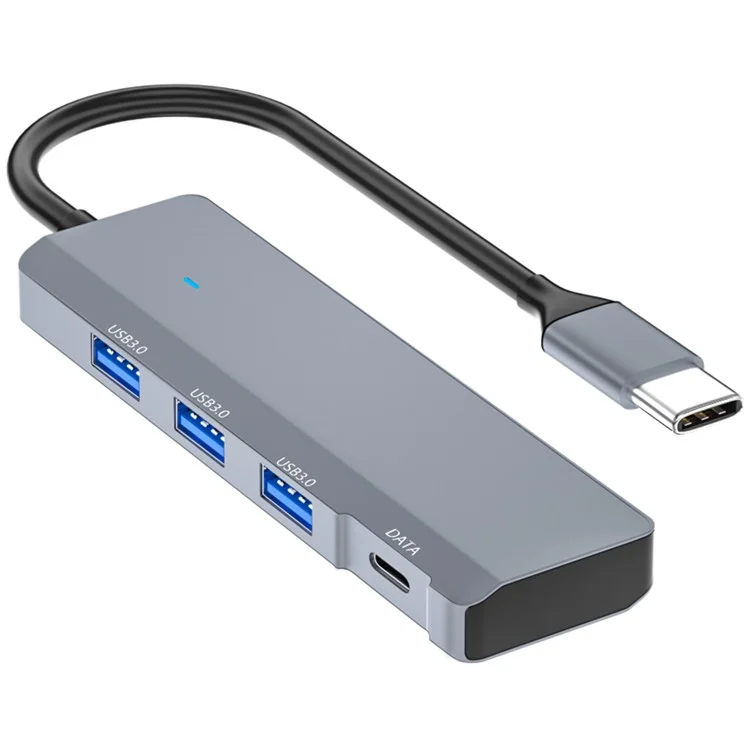 ADS-309C USB-C a Tipo-C + 3x Concentrador Divisor USB 3.0 Estación de Acoplamiento para Computadora con Cable de 13 cm