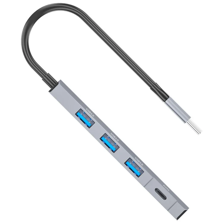 ADS-309C USB-C a Tipo-C + 3x Concentrador Divisor USB 3.0 Estación de Acoplamiento para Computadora con Cable de 13 cm