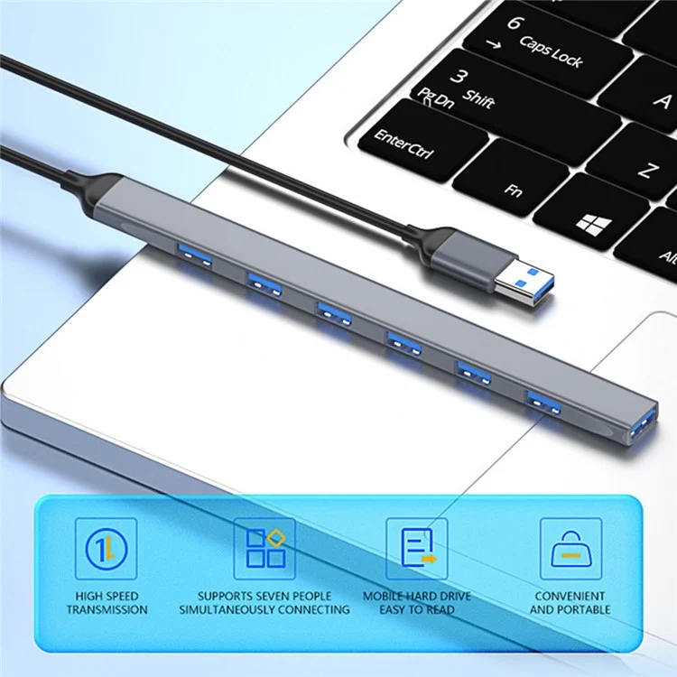 ADS-303A 7-Port USB Adapter Data Transmission USB 3.0 / 2.0 Hub Estación de acoplamiento Convertidor