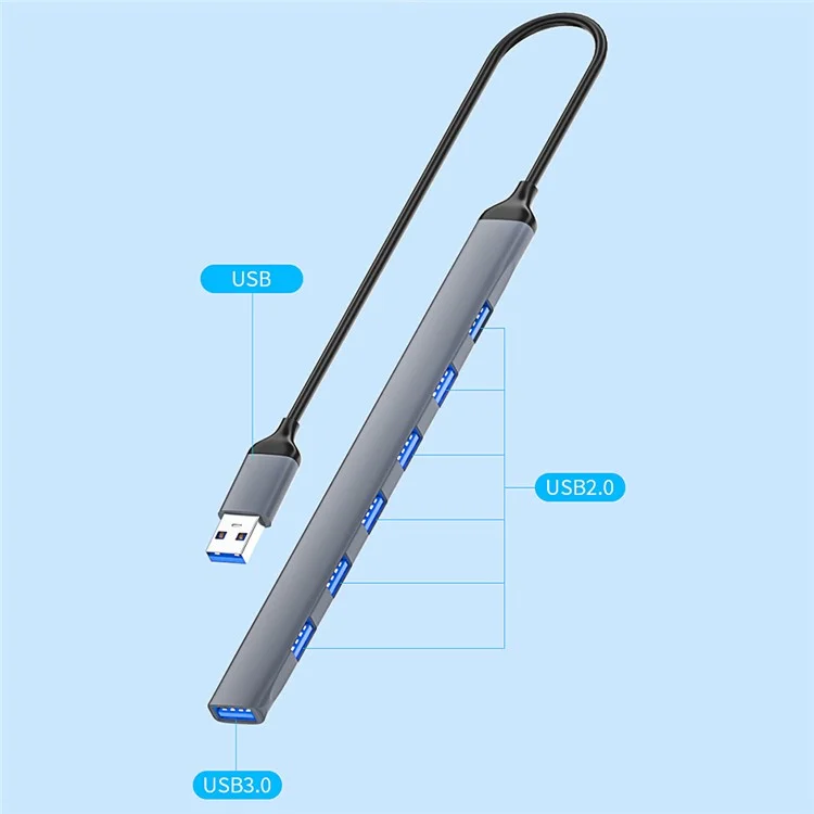 ADS-303A 7-Port USB Adapter Data Transmission USB 3.0 / 2.0 Hub Estación de acoplamiento Convertidor
