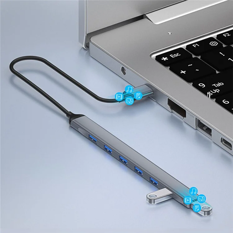 ADS-303A 7-Port USB Adapter Data Transmission USB 3.0 / 2.0 Hub Estación de acoplamiento Convertidor