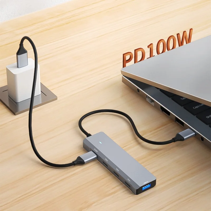 ADS-311C 5-Port Hub Type-C Hub Adapter Support PD 100W Fast Charging Converter