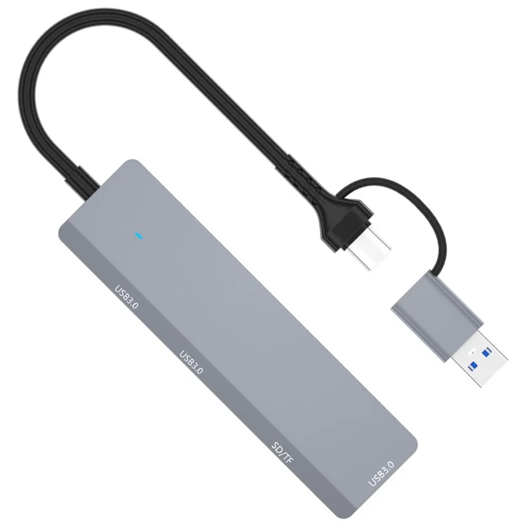 ADS-310D 2-in-1 Type-C + USB-A a 3x USB 3.0 Hub Splitter con slot per schede SD / TF