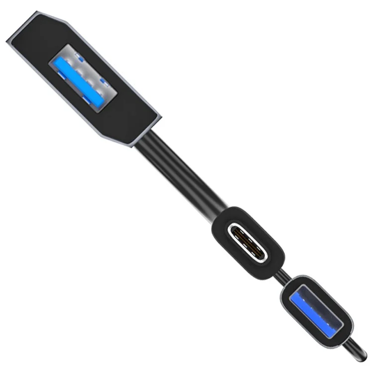 ADS-310D 2-in-1 Type-C + USB-A a 3x USB 3.0 Hub Splitter con slot per schede SD / TF