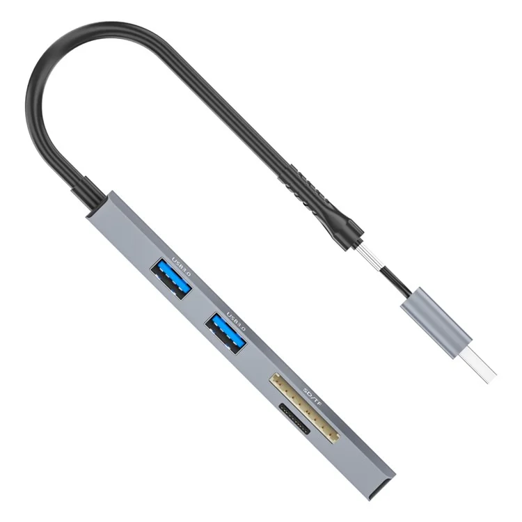 ADS-310D 2-in-1 Type-C + USB-A a 3x USB 3.0 Hub Splitter con slot per schede SD / TF