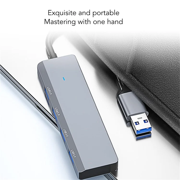 ADS-305A USB to 4 X USB3.0 Docking Station USB Hub Aluminum Alloy Adapter