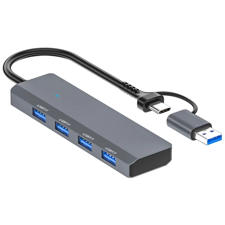ADS-305D USB / Type-C zu 4 USB3.0 Ports Dockingstation USB Hub Aluminiumlegierung Computer Laptop Adapter