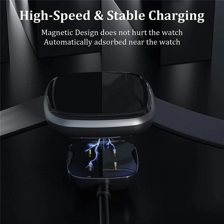 Bulk Purchasing For Fitbit Versa 3 / Versa 4 / Sense / Sense 2 Smart Watch Magnetic Charger 1m USB Charging Dock