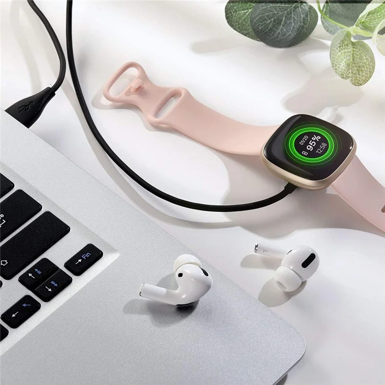 Bulk Purchasing For Fitbit Versa 3 / Versa 4 / Sense / Sense 2 Smart Watch Magnetic Charger 1m USB Charging Dock
