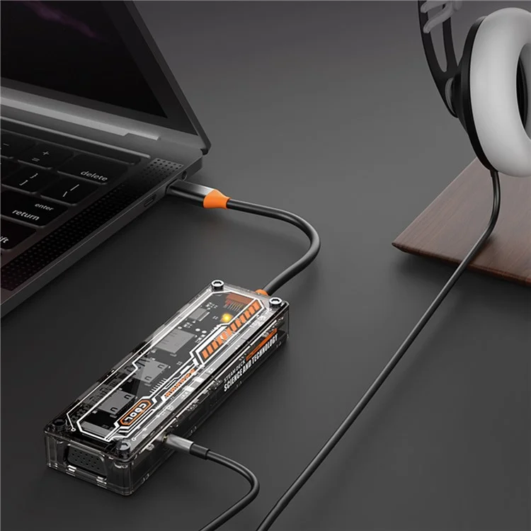 SW6V USB-C Expansion Hub to PD 3.0 100W+HD Output+VGA+USB 3.0+USB 2.0+3.5mm Audio Port