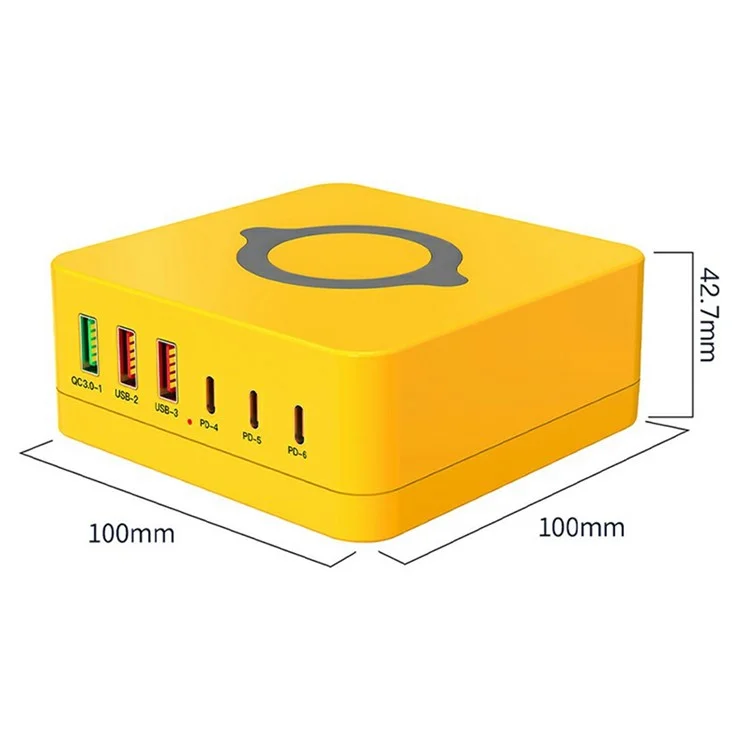963L All in one 140W 6 Ports Charging Station with Wireless Charging for Phones / Tablet / Laptop - AU Plug