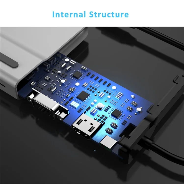 FX-2020C 15-in-1 Type-C Hub with 4K HD, DP, VGA, 100W PD Charging, USB 3.0, RJ45 Ethernet Port