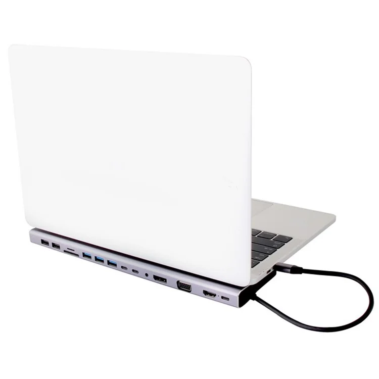 FX-2020C 15-in-1 Type-C Hub with 4K HD, DP, VGA, 100W PD Charging, USB 3.0, RJ45 Ethernet Port