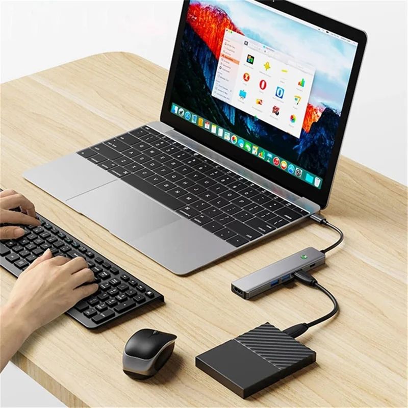 Station d'accueil 2420 5-en-1 avec hub USB-C, 4K / 30 Hz HD, 100W PD, USB 3.0, 2 ports USB 2.0