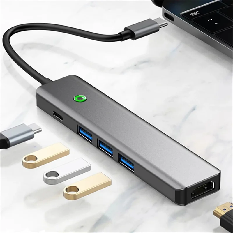 Station d'accueil 2420 5-en-1 avec hub USB-C, 4K / 30 Hz HD, 100W PD, USB 3.0, 2 ports USB 2.0