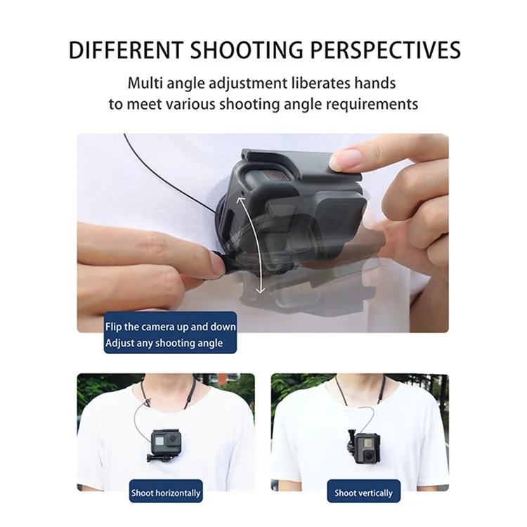 CQT POV Photography Bracket Hands Free Magnetic Neck Mount for Cameras Phones