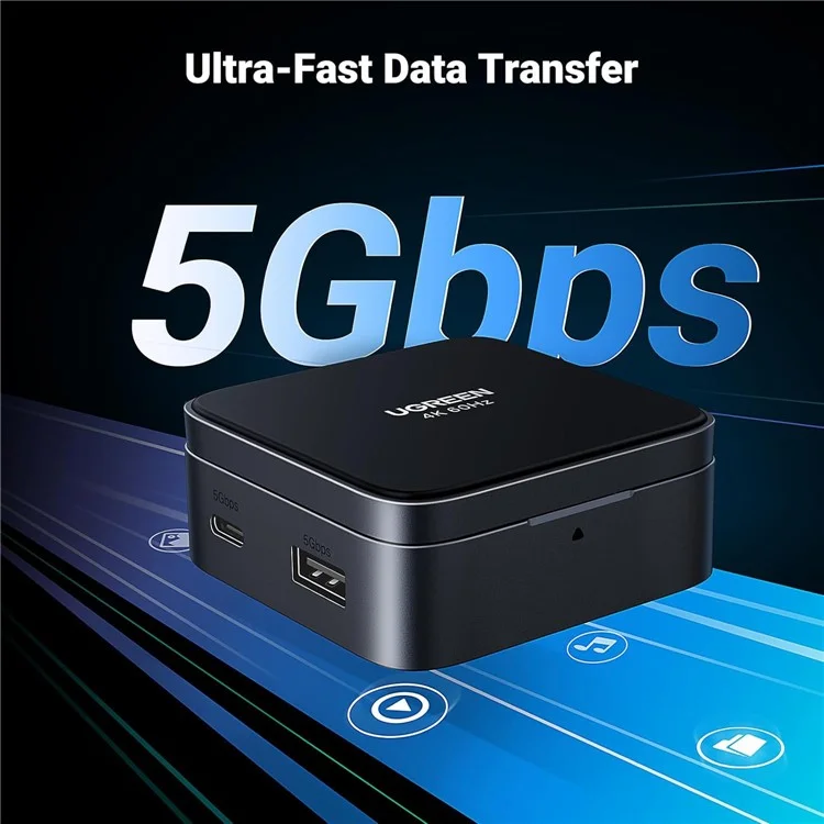 UGREEN USB C 4-in-1 Foldable Hub 4K 60Hz HDMI PD 100W USB 3.0 Docking Station For iPhone 15  /  16 Android Laptops