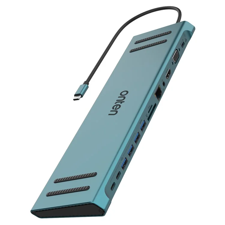 ONTEN 9199A 13 in 1 Multiport Hub Docking Station Gigabit Ethernet 4K HD USB-C PD3.0 Adapter