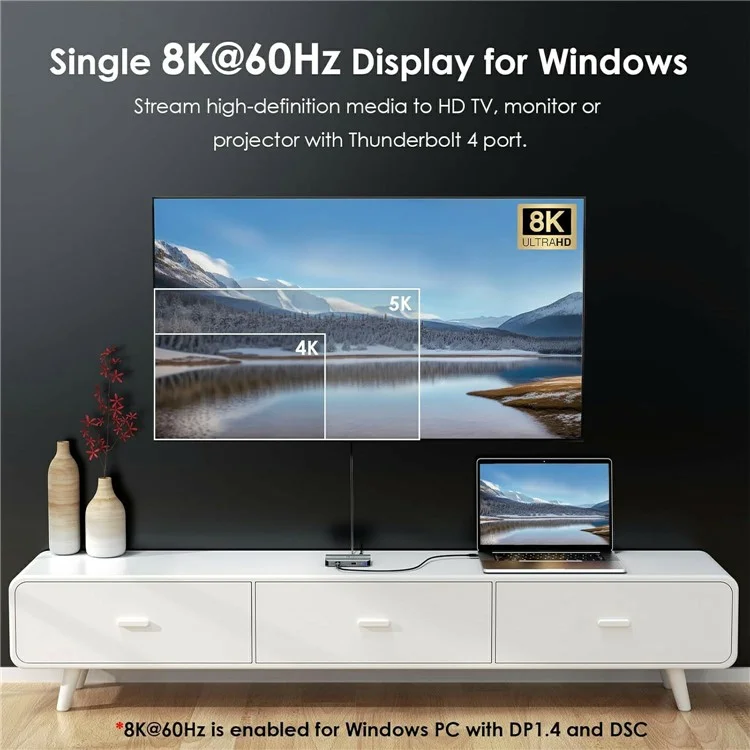 WAVLINK UTD49T 1 Hub compatible con Thunderbolt 4, entrada PD de 100W, adaptador de transferencia de datos de alta velocidad USB-A 3.2 Gen 2 - Enchufe UE