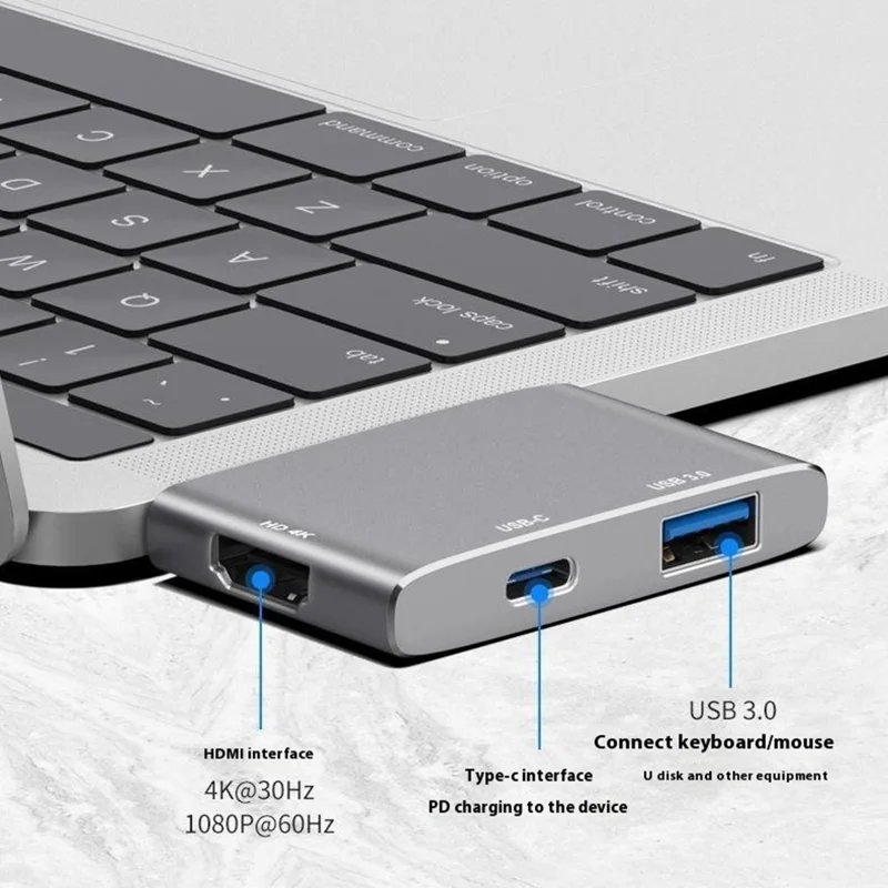 ONTEN 9177S For MacBook Type-C Hub PD3.0 Charging 4K HDMI Video Output USB 3.0 Expansion Dock