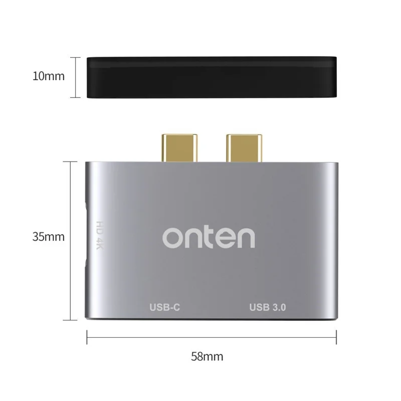 ONTEN 9177S For MacBook Type-C Hub PD3.0 Charging 4K HDMI Video Output USB 3.0 Expansion Dock