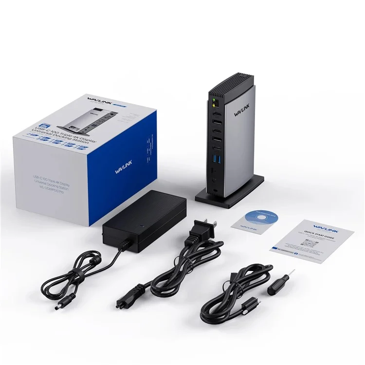 WAVLINK WL-UG69PD13Pro For MacBook M1 M2 M3 / Windows 15 in 1 Laptop Docking Station 3 HD USB C DisplayLink Hub - AU Plug