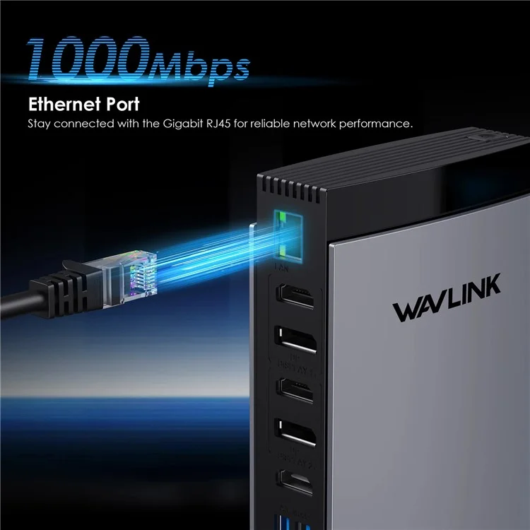 WAVLINK WL-UG69PD13Pro For MacBook M1 M2 M3 / Windows 15 in 1 Laptop Docking Station 3 HD USB C DisplayLink Hub - AU Plug