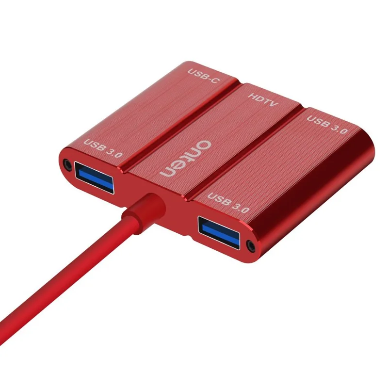 ONTEN OTN-9509S Type-C naar 4K / 2K HD + Type-C + 3xUSB3.0 Converter 5-in-1 Hub Adapter