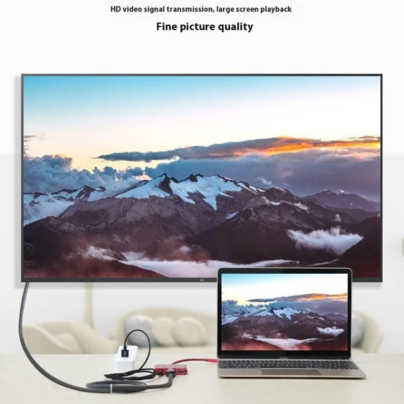 ONTEN OTN-9509S Type-C naar 4K / 2K HD + Type-C + 3xUSB3.0 Converter 5-in-1 Hub Adapter