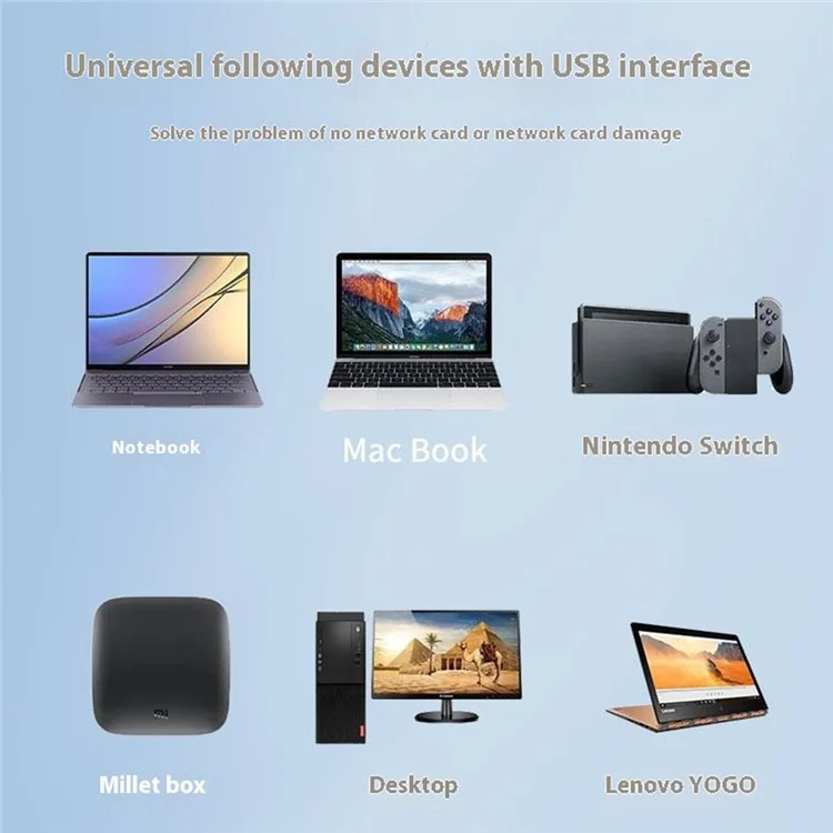 2501 USB-C / USB to Ethernet Adapter RJ45 Gigabit Network Card with USB3.2 USB2.0 USB-C3.2 DC5V Ports Converter