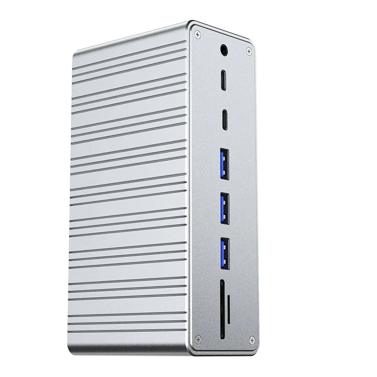 2428 Type-C Hub 13 in 1 Desktop Docking Station USB 3.0 Gigabit Ethernet HD VGA Adapter for Laptop