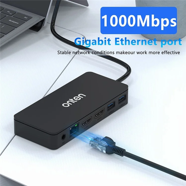 ONTEN SD13 Multifunction Docking Station for Microsoft Surface Pro  /  Go  /  Laptop HD Ethernet USB Expansion Hub