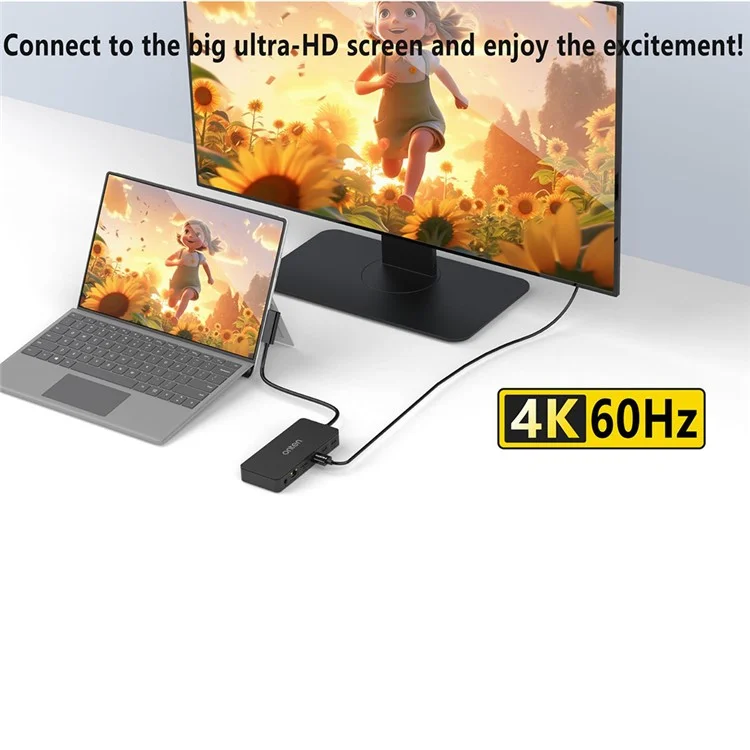 ONTEN SD13 Multifunction Docking Station for Microsoft Surface Pro  /  Go  /  Laptop HD Ethernet USB Expansion Hub