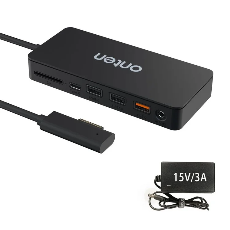Station d'accueil ONTEN SD11 12 en 1 pour Microsoft Surface Pro / Go / Laptop avec adaptateur Mini DP 4K