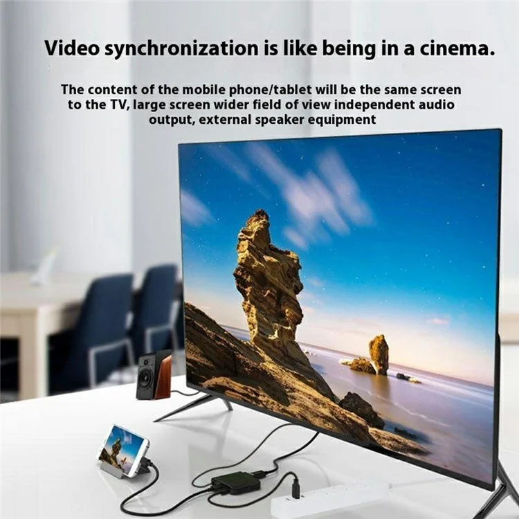 ONTEN 9167S Phone Screen Mirroring Adapter USB 3.0 to HDMI Screen Converter 1080P Video Display Connector