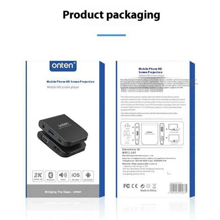 ONTEN 9167S Phone Screen Mirroring Adapter USB 3.0 to HDMI Screen Converter 1080P Video Display Connector