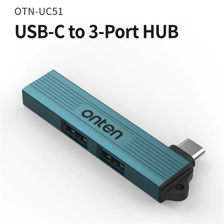 ONTEN OTN-UC51 Hub USB-C USB3.0 + 2xUSB2.0 Répartiteur Adaptateur d'extension pour Ordinateur portable, Tablette et Smartphone