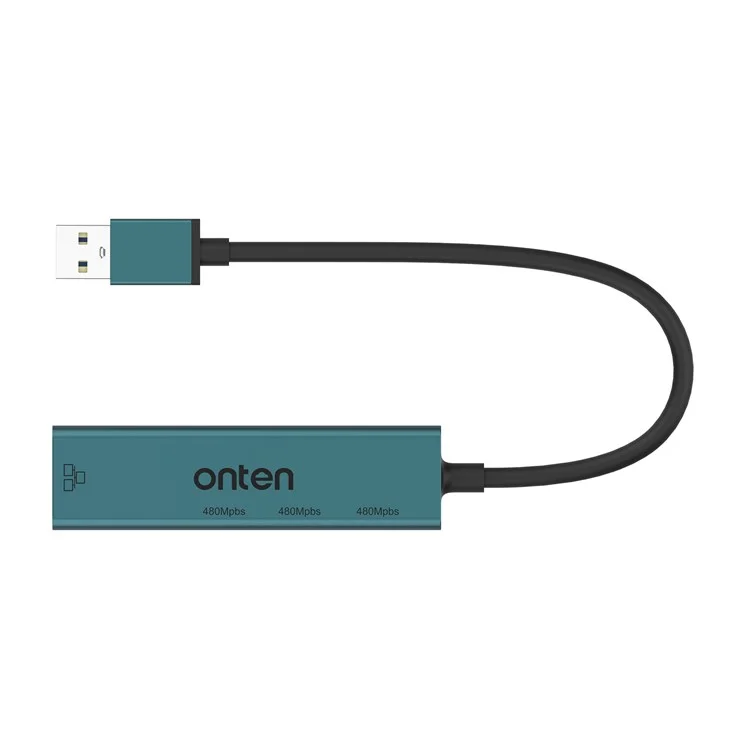 ONTEN 5226 4 in 1 USB Hub 100Mbps Network Card Ethernet Adapter 3 Port USB 2.0 Extension Dock