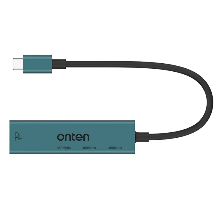 ONTEN 95226 Type-C to RJ45 + 3xUSB2.0 Ethernet Adapter USB Hub 4 in 1 Docking Station
